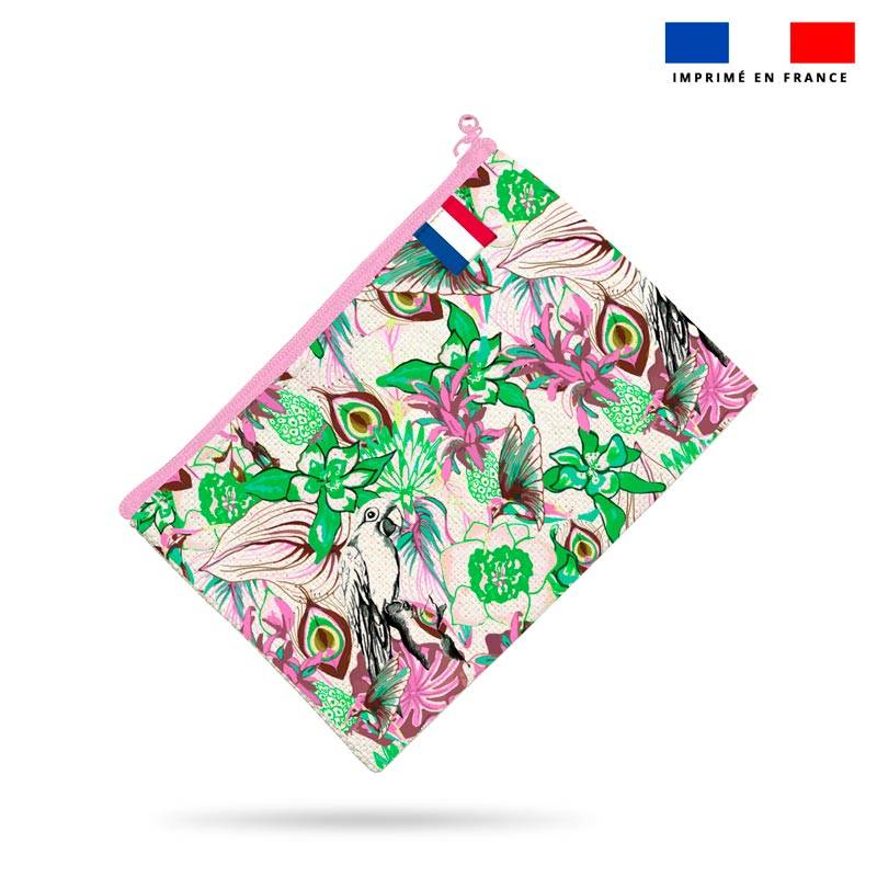 Kit pochette motif paradis équatorial - Création Lili Bambou Design