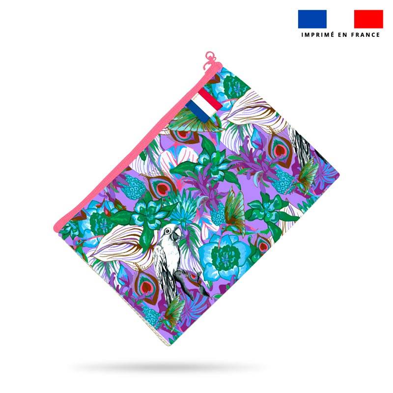 Kit pochette motif paradis lagon - Création Lili Bambou Design