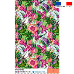 Kit pochette motif paradis tropical - Création Lili Bambou Design