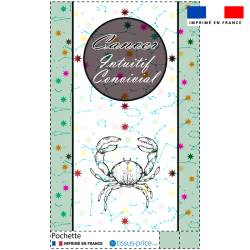 Kit pochette motif astro cancer - Création Lili Bambou Design