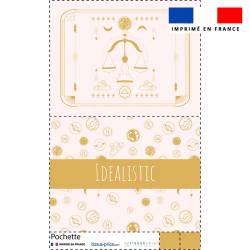 Kit pochette motif signe astrologique balance
