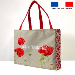 Kit couture sac cabas personnalisé - Coquelicot