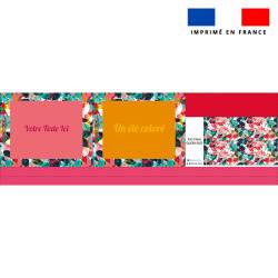 Kit couture sac cabas personnalisé - Aquarelle feuillage coloré