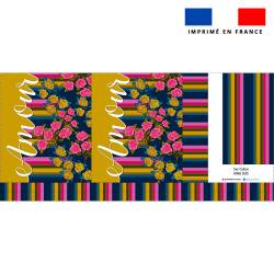 Kit couture sac cabas motif amour - Création Lita Blanc