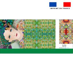 Kit couture sac cabas motif diva et papillons - Création Lita Blanc
