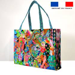 Kit couture sac cabas motif paradise - Création Khosravi