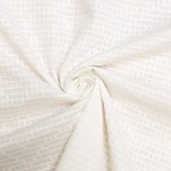 Voile de coton plumetis rectangulaire blanc