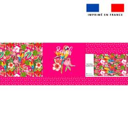 Kit couture sac cabas motif perroquet exotique