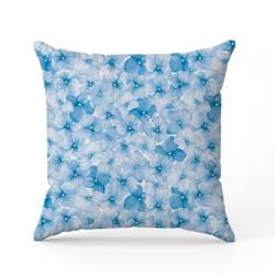 Aquarelle fleur bleue style vintage - Fond blanc