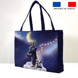 Kit couture sac cabas motif chat sirius - Création Stillistic