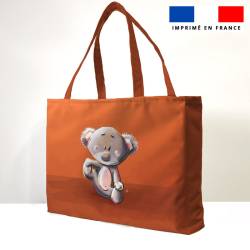 Kit couture sac cabas motif bébé koala - Création Stillistic