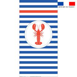 Coupon pour serviette de plage motif homard