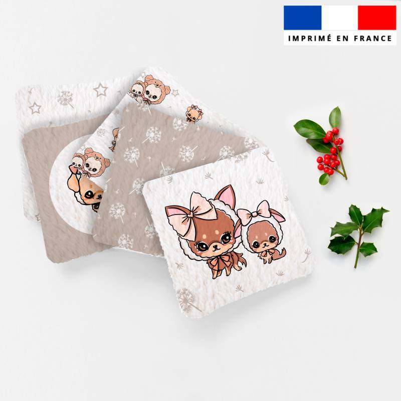Coupon lingettes lavables motif chien adorable - Création Jolifox