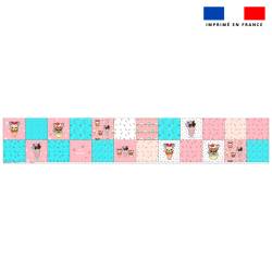 Coupon lingettes lavables motif chien icecream - Création Jolifox