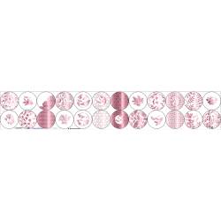 Coupon lingettes lavables motif ginkgo pink