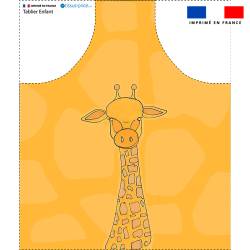 Patron imprimé pour tablier enfant motif girafe - Création Anne Clmt