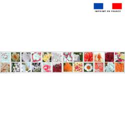 Coupon lingettes lavables motif fleurs corail - Création Anne