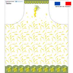 Patron imprimé pour tablier motif mimosa
 Matière-Tissu anti-tâche 200gr/m² - 145 cm
