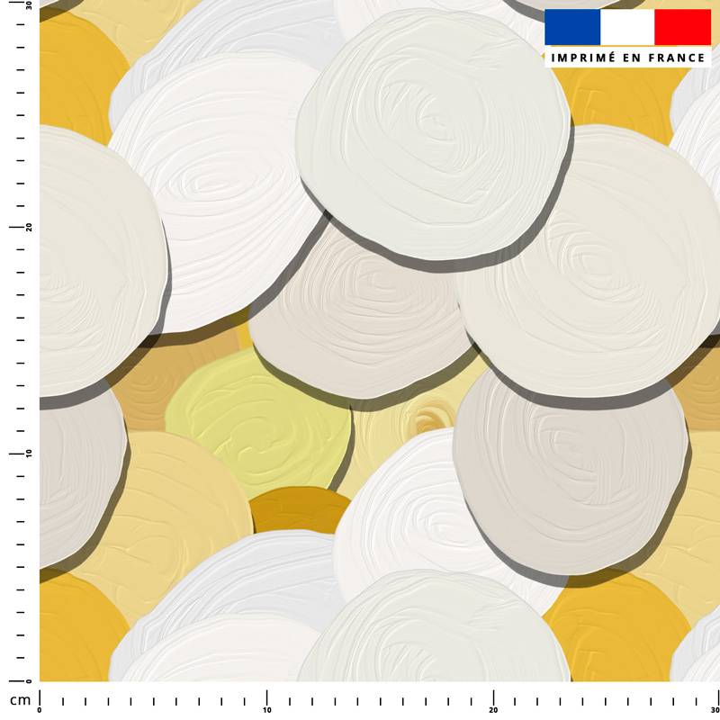 Forme ronde Ether - Fond jaune - Création Pierre-Alexandre PAUGAM