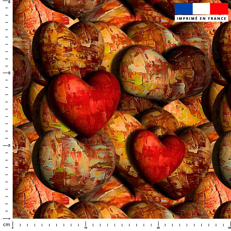 Coeur Mariam - Fond orange - Création Pierre-Alexandre PAUGAM