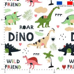 Dino wild friend - Fond blanc