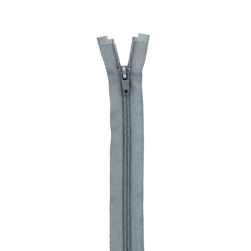 Fermeture en nylon grise 25 cm séparable col 243