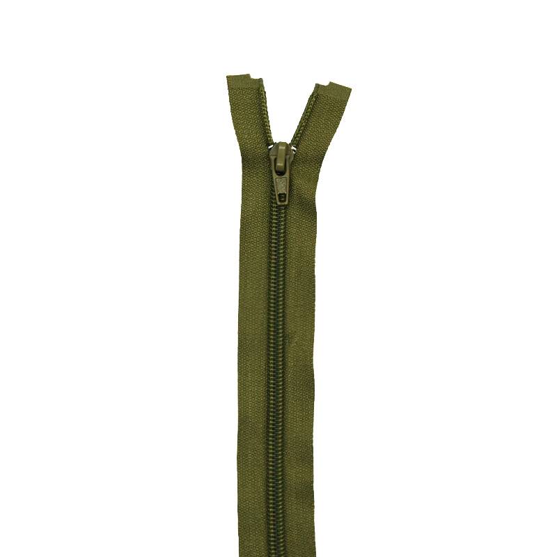 Fermeture en nylon vert militaire 55 cm séparable col 999