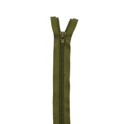 Fermeture en nylon vert militaire 60 cm séparable col 999