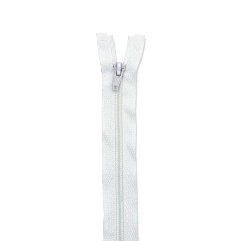 Fermeture en nylon blanche 50 cm séparable col 501