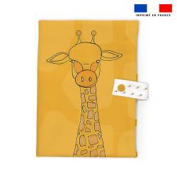 Patron imprimé pour protège carnet de santé motif girafe - Création Anne Clmt