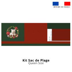 Kit couture sac cabas motif panthère Christmas - Création Stillistic