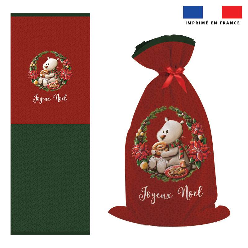 Kit hotte de Noel motif ours Christmas - Création Stillistic