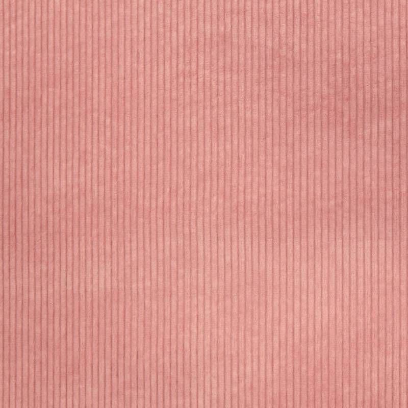 Tissu velours grosses côtes bois de rose
