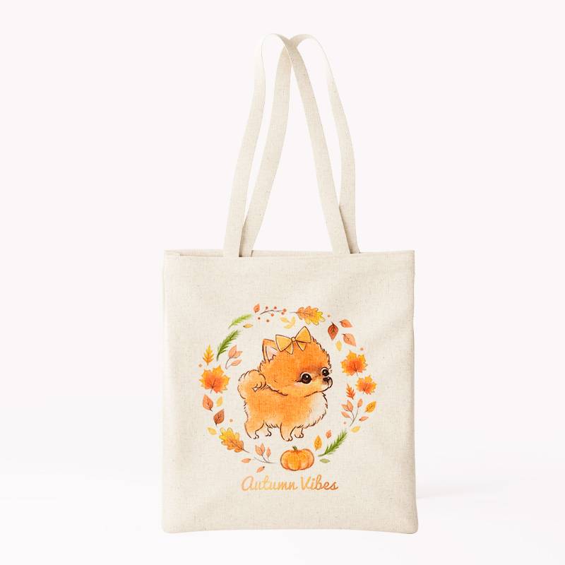 Coupon pour tote-bag motif chiens d'automne - Création Jolifox
