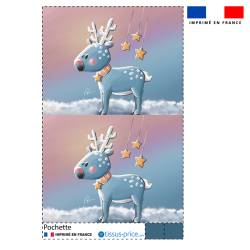 Kit pochette motif renne du pôle nord - Création Stillistic