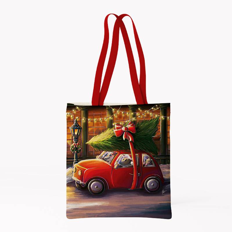 Coupon pour tote-bag motif souris de Noël - Création Stillistic