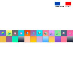 Coupon lingettes lavables motif piou-pious multicolores - Création Cat&Colours