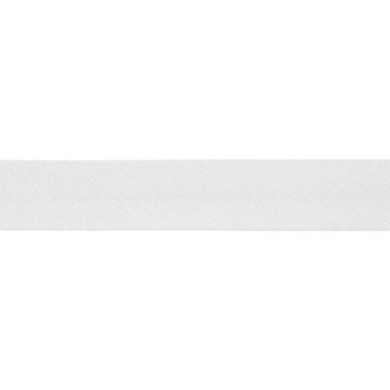 Biais en coton 20 mm blanc