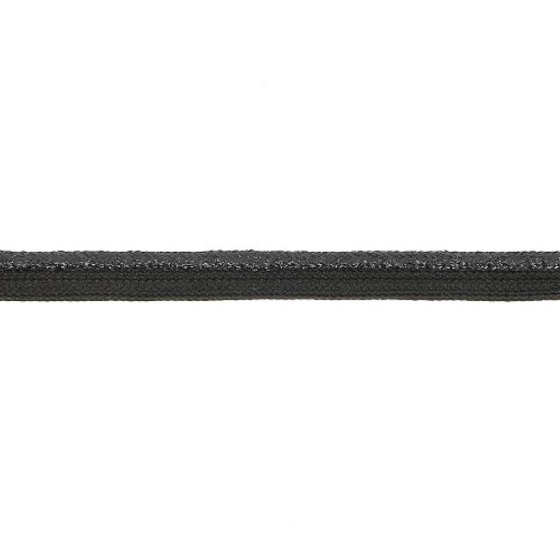 Passepoil 10mm lurex noir