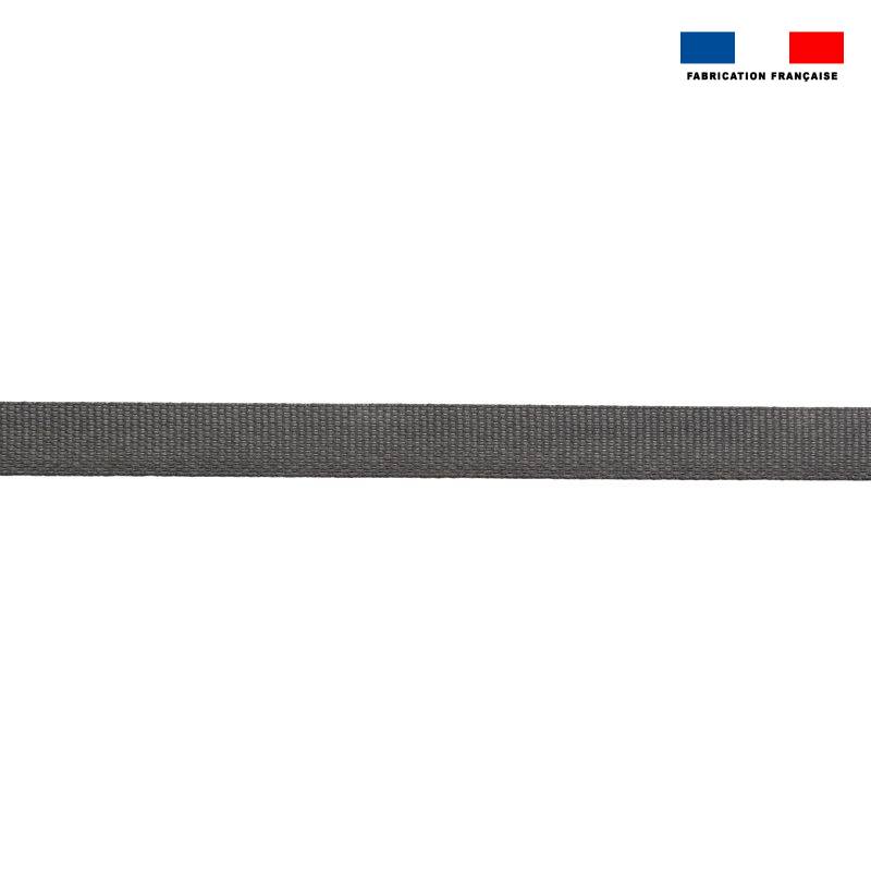 Sangle polyester aspect coton 23mm gris foncé