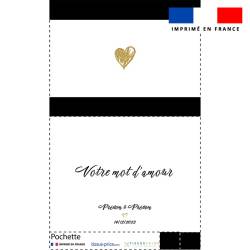 Kit pochette personnalisé - St Valentin doré et noir