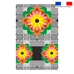 Kit pochette motif fleur 1 - Création Lita Blanc