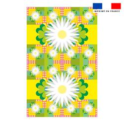 Kit pochette motif fleur 8 - Création Lita Blanc