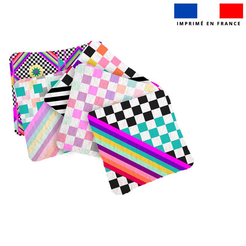 Lingettes lavables motifs naturels multicolores - La Boutique