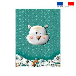 Coupon couverture imprimé animaux du froid ours - Création Stillistic