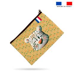 Kit pochette motif tigre polaire - Création Stillistic