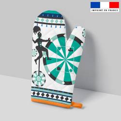 Kit manique réversible imprimé cirque blanc - Création Lili Bambou Design