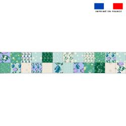 Coupon lingettes lavables motif poisson violet et vert - Création Lili Bambou Design