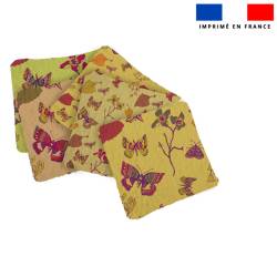 Coupon lingettes lavables motif papillons d'automne jaune - Création Lili Bambou Design