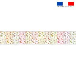 Coupon lingettes lavables motif papillons d'automne écru - Création Lili Bambou Design